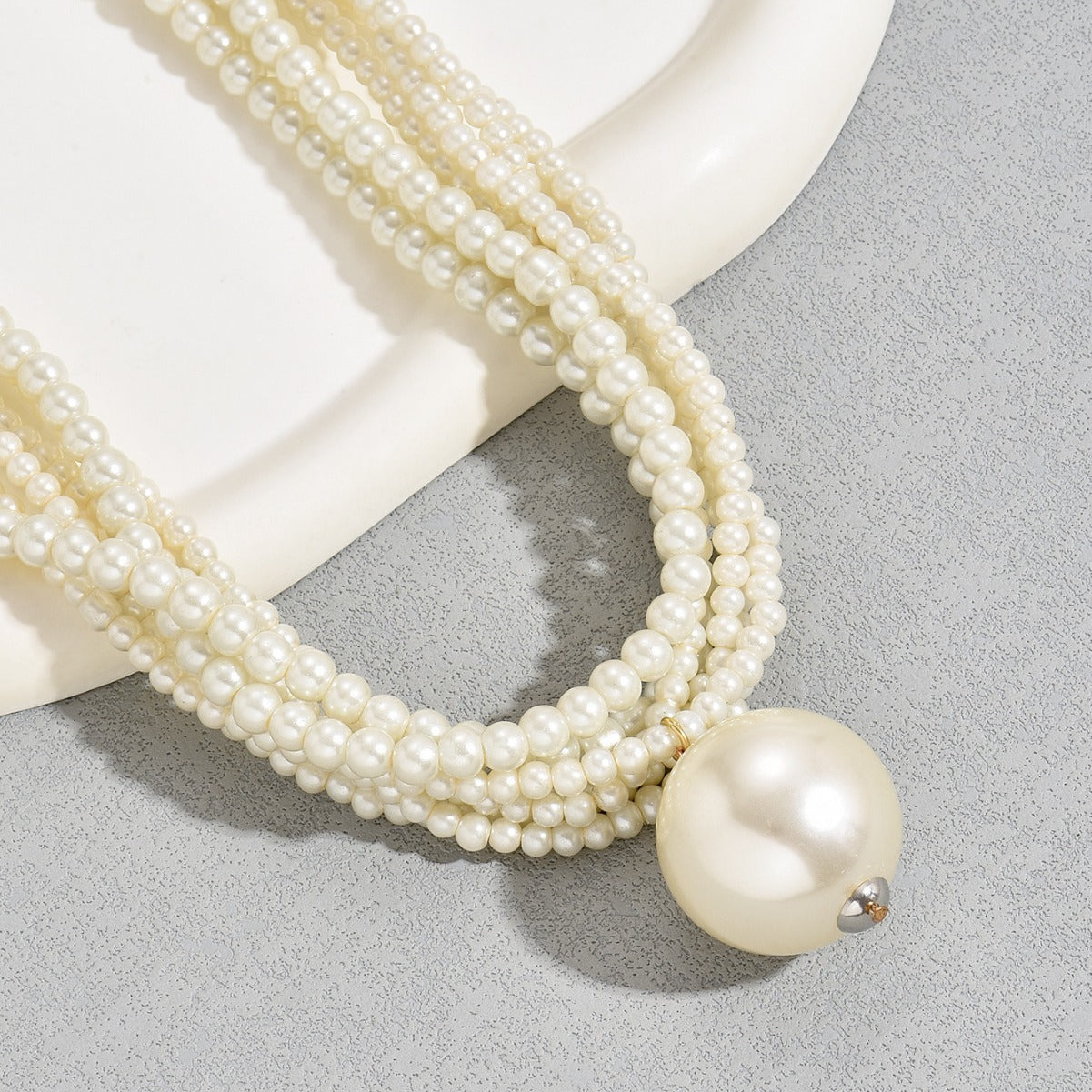 Meta Digital Store Jewelry Fashion Multi-layer Necklace Large Pearl Niche