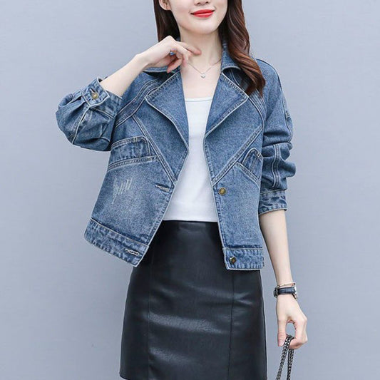 Women's Short Casual Loose Slimming Versatile Denim Jacket