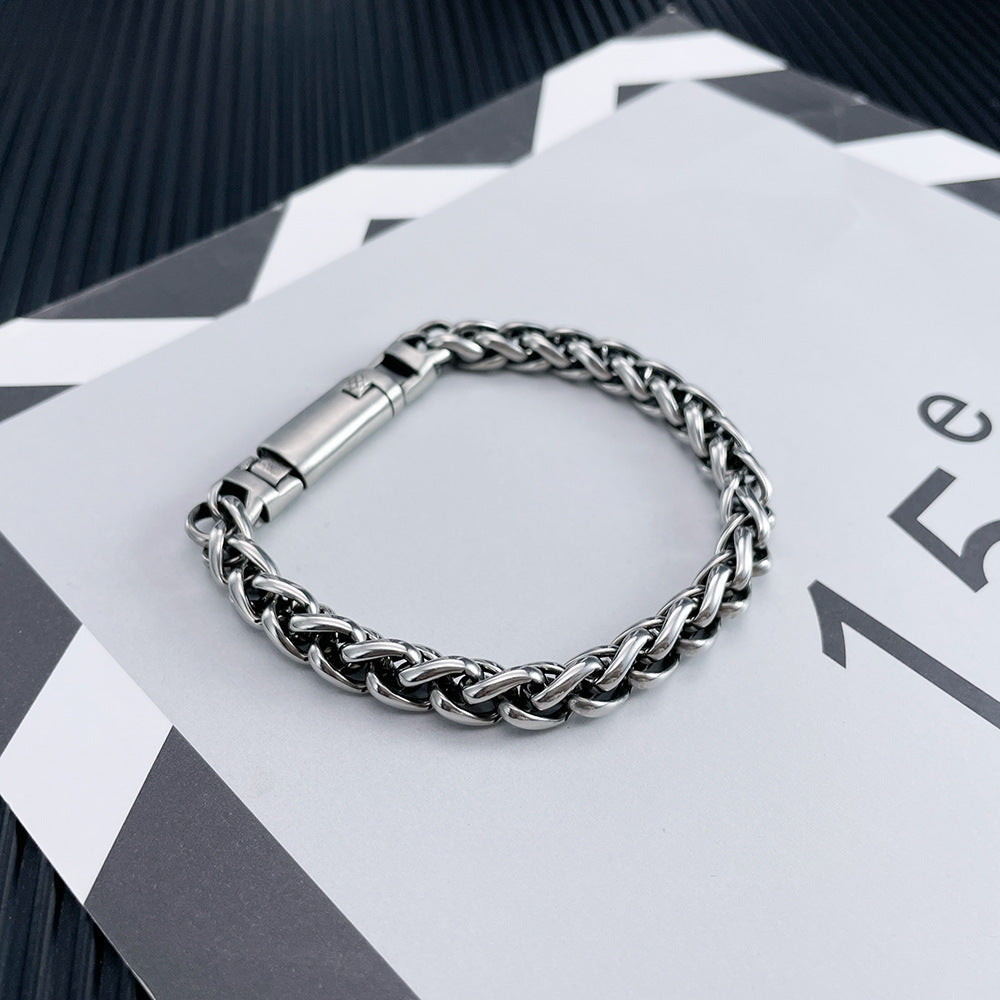 Fashion Hip Hop Trendy Keel Chain Jewelry Titanium Steel Bracelet