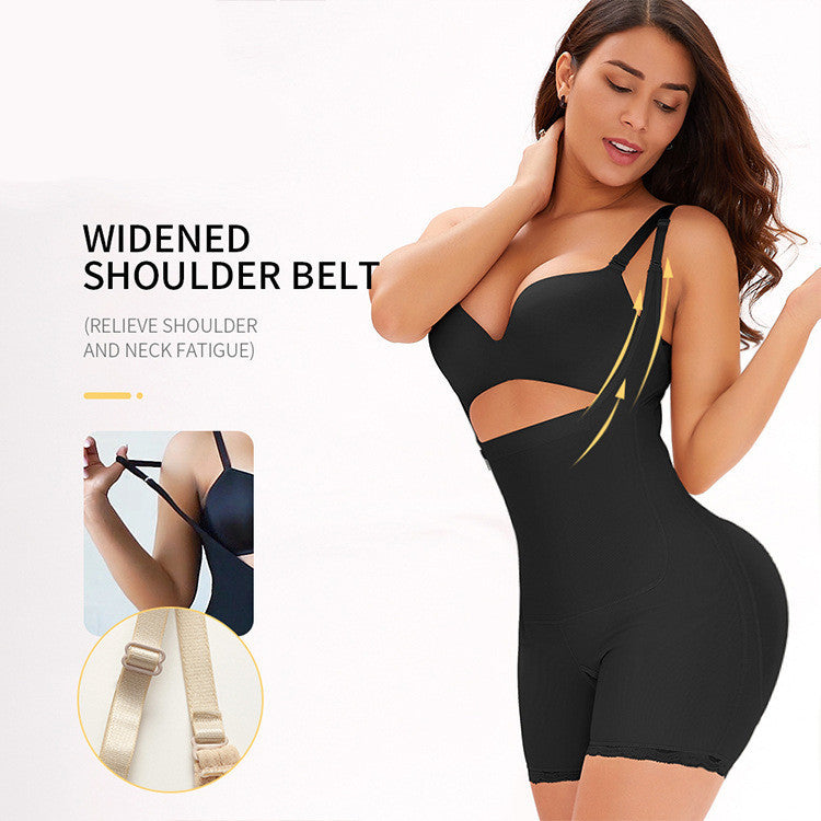 Fat Woman Side Zipper-breasted One-piece Abdomen And Hips Body Shaper