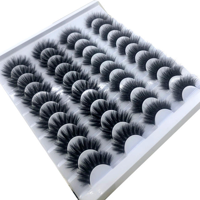 Meta Digital Store  NEW 20 Pairs 8-25mm Fake Eyelashes 100 Mink Eyelashes Mink