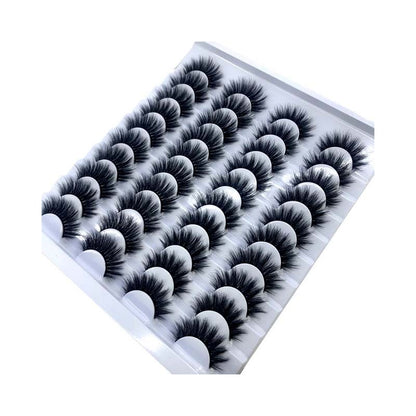 Meta Digital Store  NEW 20 Pairs 8-25mm Fake Eyelashes 100 Mink Eyelashes Mink