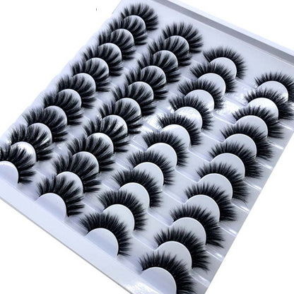 Meta Digital Store  NEW 20 Pairs 8-25mm Fake Eyelashes 100 Mink Eyelashes Mink