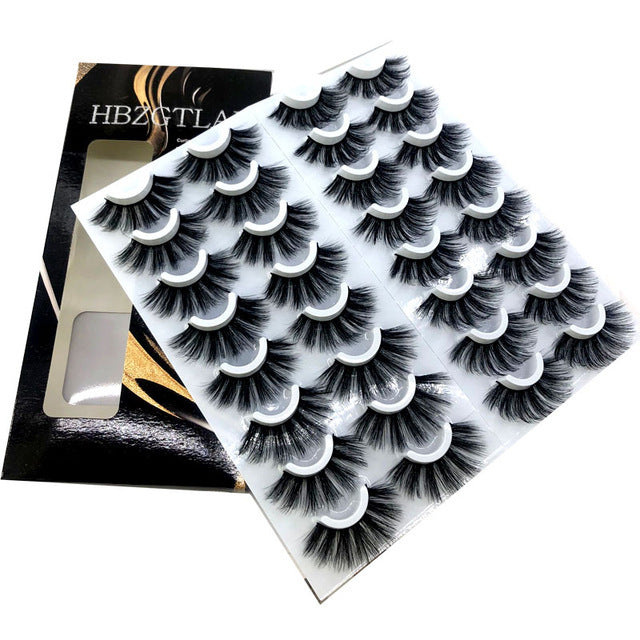 Meta Digital Store  NEW 20 Pairs 8-25mm Fake Eyelashes 100 Mink Eyelashes Mink