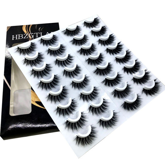 Meta Digital Store  NEW 20 Pairs 8-25mm Fake Eyelashes 100 Mink Eyelashes Mink