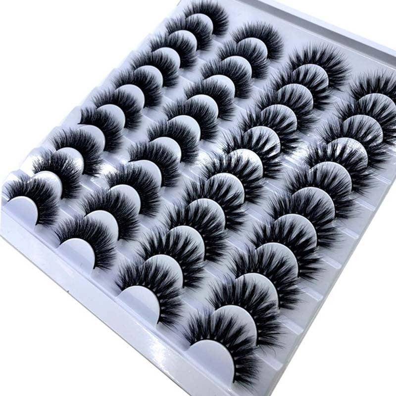 Meta Digital Store  NEW 20 Pairs 8-25mm Fake Eyelashes 100 Mink Eyelashes Mink