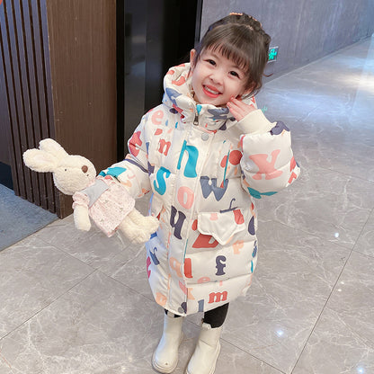 Meta Digital Store Girls Clothes Western Style Children's Clothing, Baby Girls, Cotton-Padded Clothing, Children's Cotton Clothing