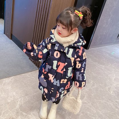 Meta Digital Store Girls Clothes Western Style Children's Clothing, Baby Girls, Cotton-Padded Clothing, Children's Cotton Clothing