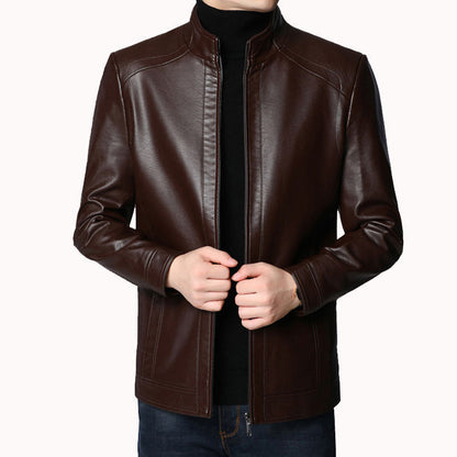 Meta Digital Store Middle-Aged And Elderly Men's Leather Jackets