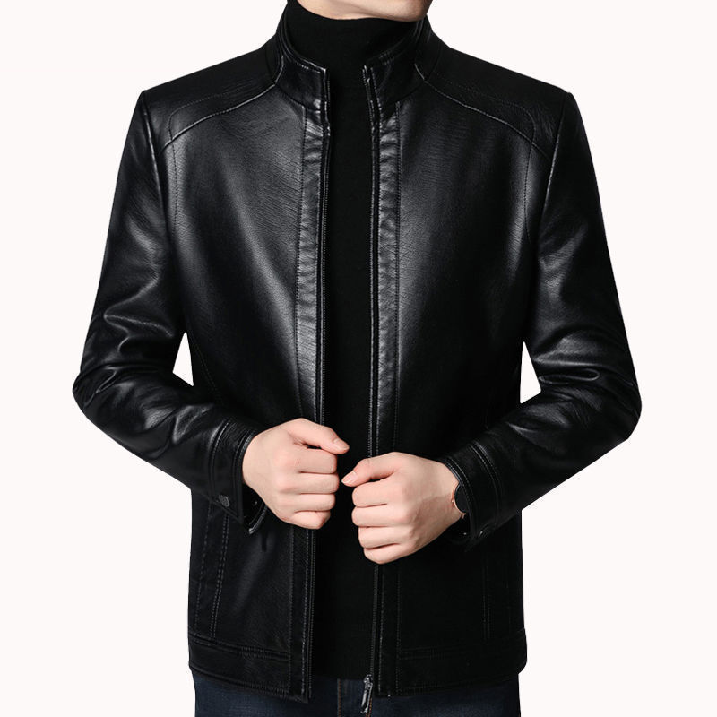 Meta Digital Store Middle-Aged And Elderly Men's Leather Jackets