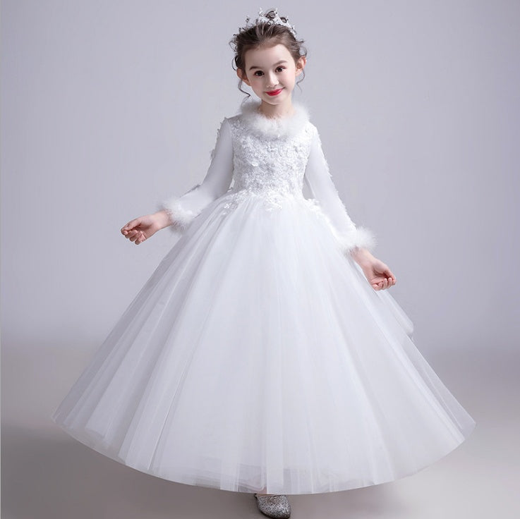 Meta Store Girls Clothes Girls'Piano Postumes, Flower Girl Evening Dresses, Wedding Dresses, Princess Dresses, Catwalks, Children's Little Hosts, Fluffy Gauze Skirts, Summer