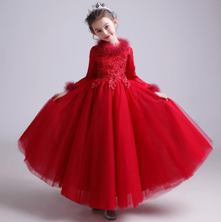 Meta Store Girls Clothes Girls'Piano Postumes, Flower Girl Evening Dresses, Wedding Dresses, Princess Dresses, Catwalks, Children's Little Hosts, Fluffy Gauze Skirts, Summer