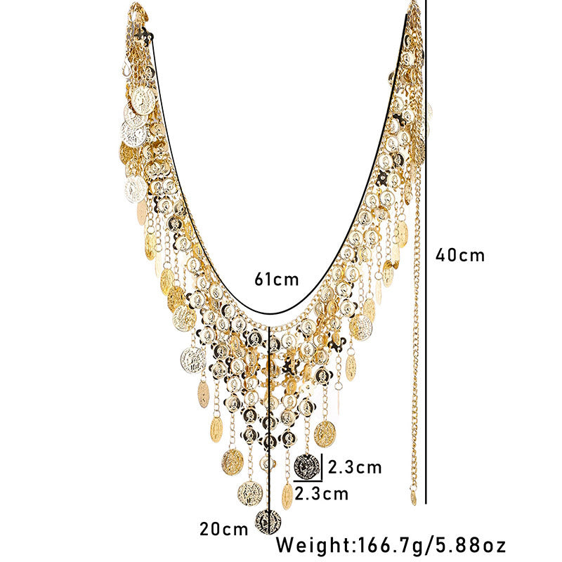 metadigitalstore.com  Fashion Vintage Coins Tassel Exotic Waist Chain