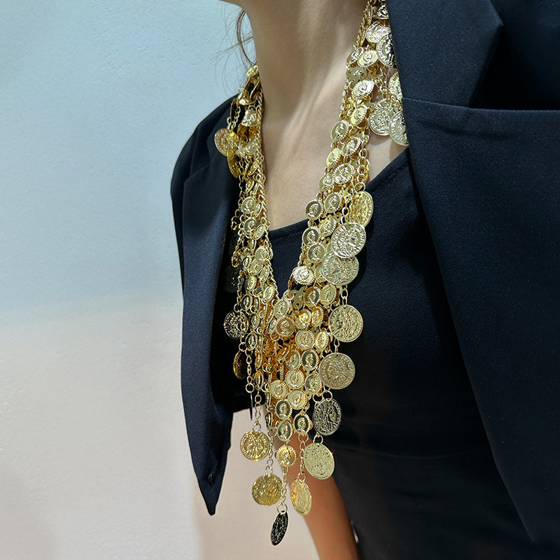 metadigitalstore.com  Fashion Vintage Coins Tassel Exotic Waist Chain