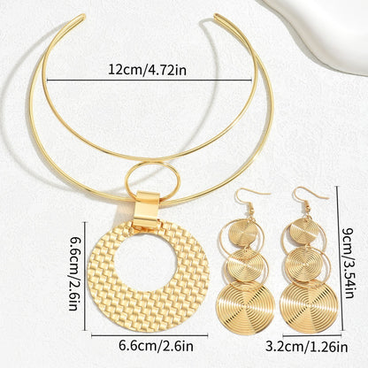 Meta Digital Store Jewelry Geometric Niche Design Necklace Eardrops Simplicity And Exaggeration