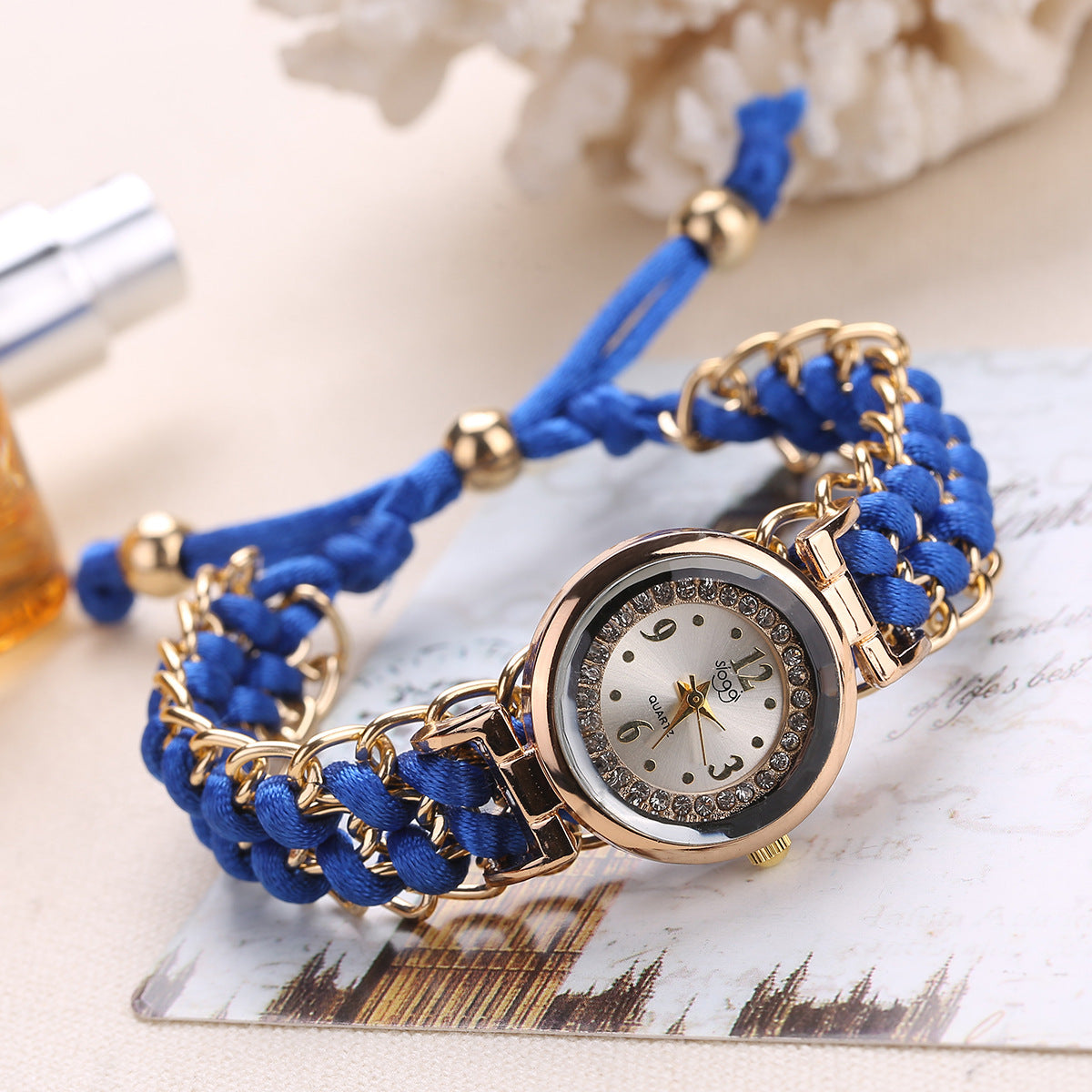 Fashion Leisure High Quality Woman Watch Women Knitting Rope Chain Winding Analog Quartz Movement Wrist Watch