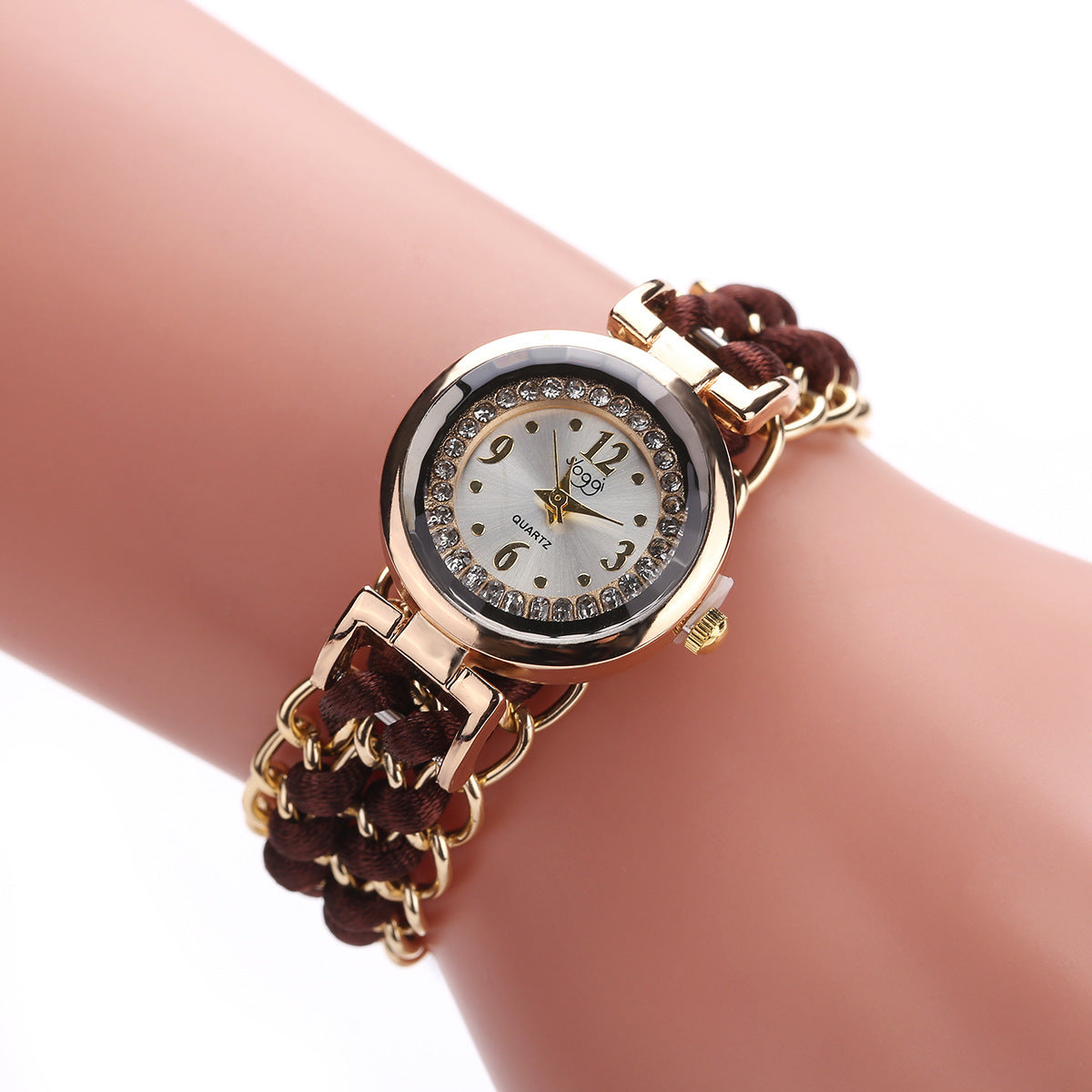 Fashion Leisure High Quality Woman Watch Women Knitting Rope Chain Winding Analog Quartz Movement Wrist Watch