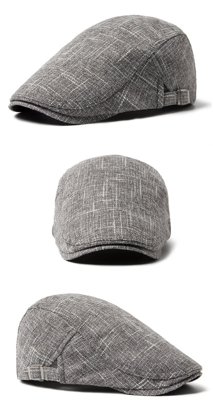 Meta  Digital Store  Men's Breathable Retro Casual Cotton And Linen Beret