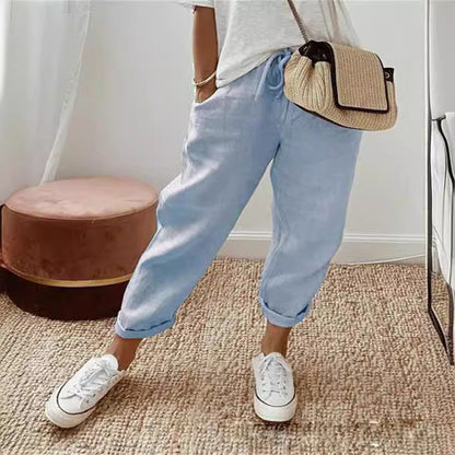 Meta Digital Store Women Jeans Fashion Women's Denim Pocket Elasticated Slacks