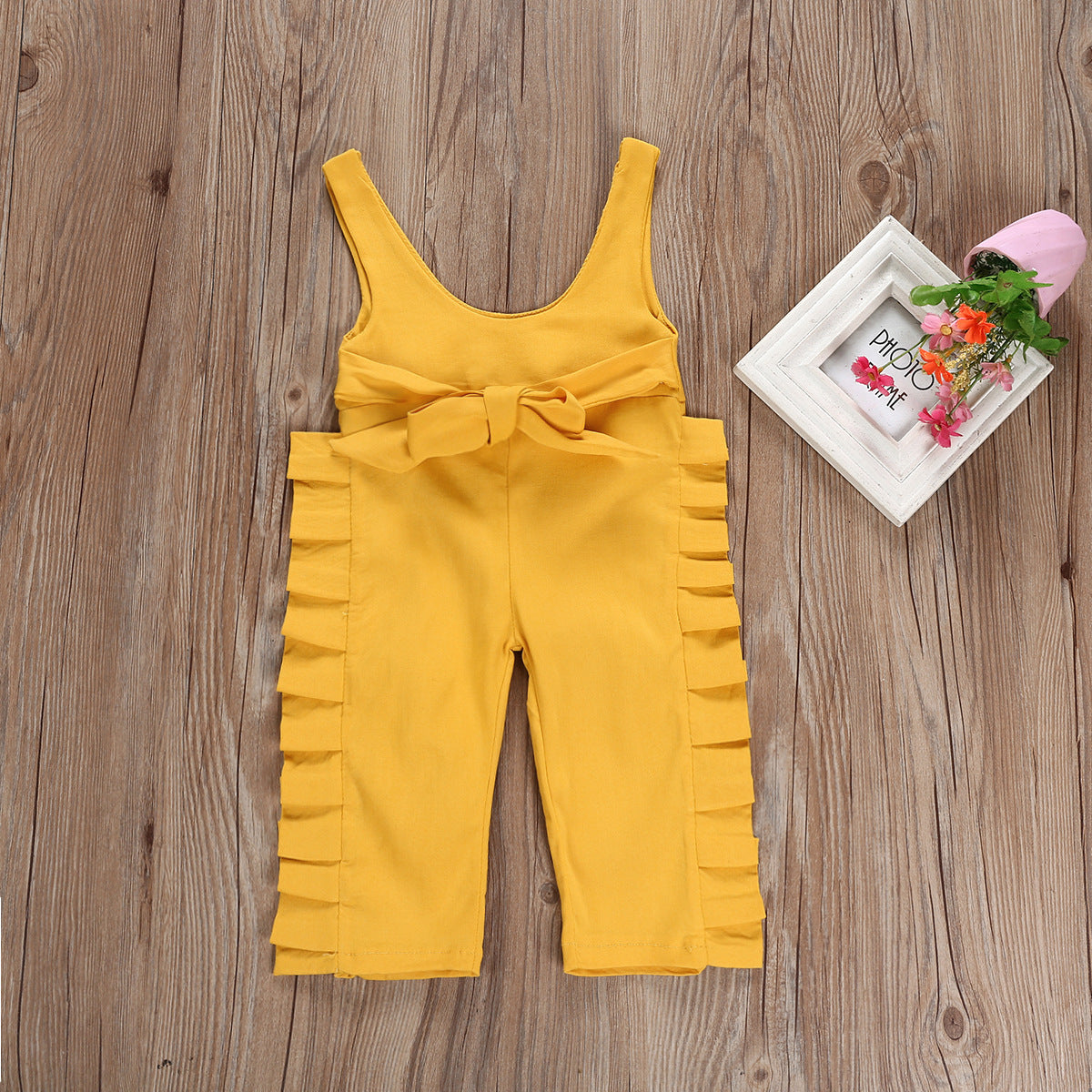 Meta Digital Store Girls Clothes Children's clothing Amazon yellow cotton overalls