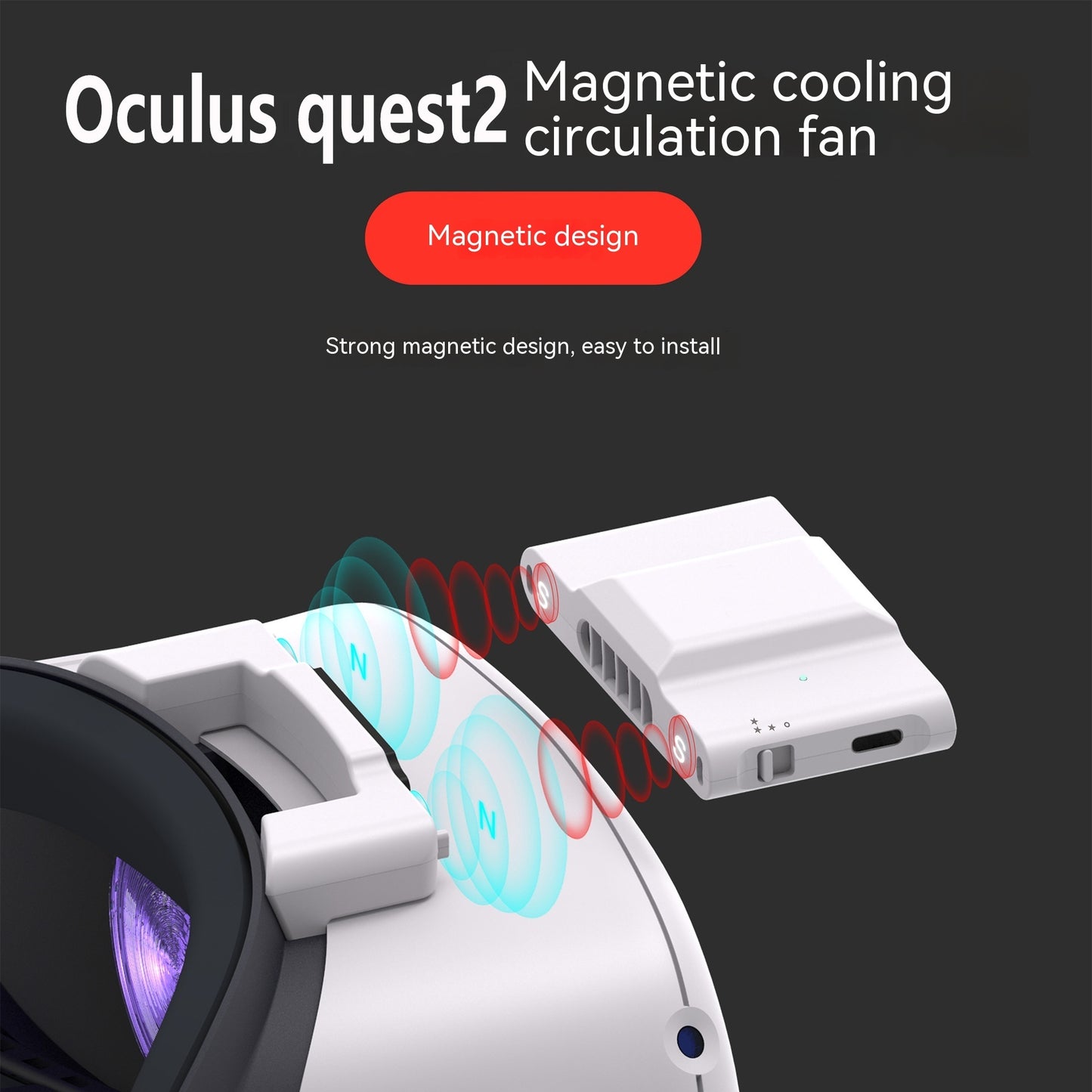 Air Circulation Cooling VR Magnetic Suction Relief Atomization Fan