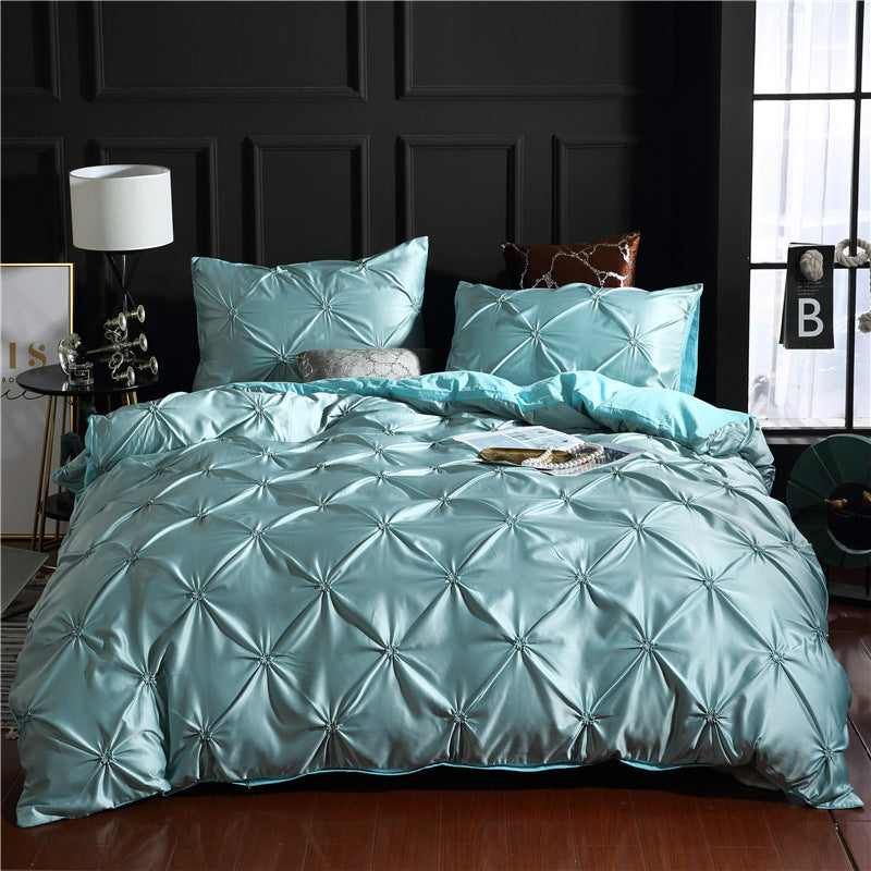 Meta Digital Store Bed Sheet Three-piece Solid Color Bed Sheet Duvet Cover