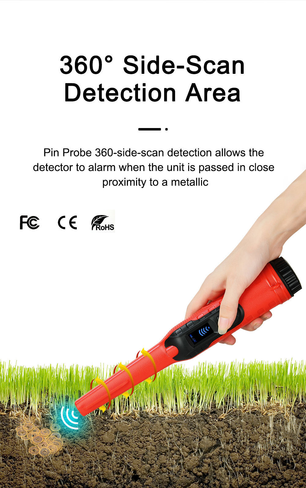 Meta  Digital Store  Outdoor Treasure Hunt Handheld Metal Detector