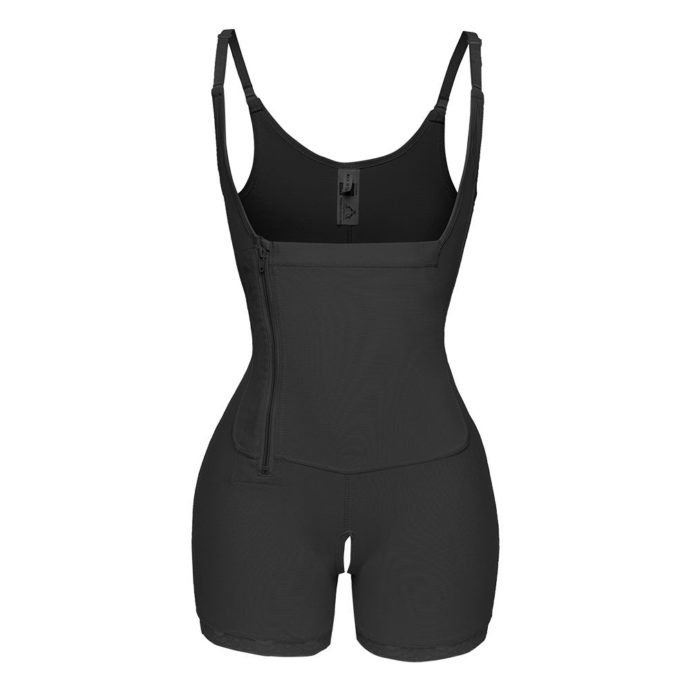 Fat Woman Side Zipper-breasted One-piece Abdomen And Hips Body Shaper