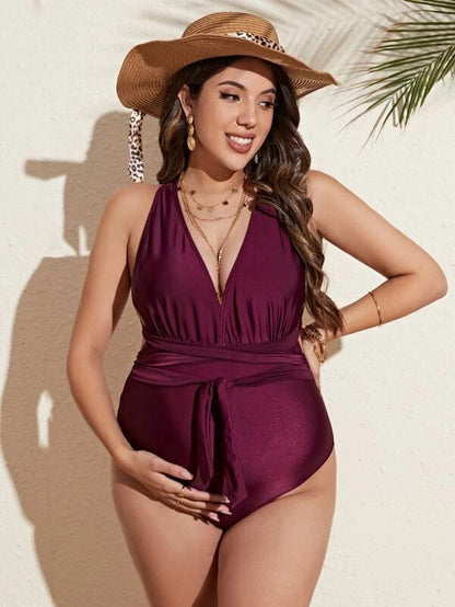 Meta  Digital Store  Women's Multicolor One-piece Swimwear For Pregnant Women