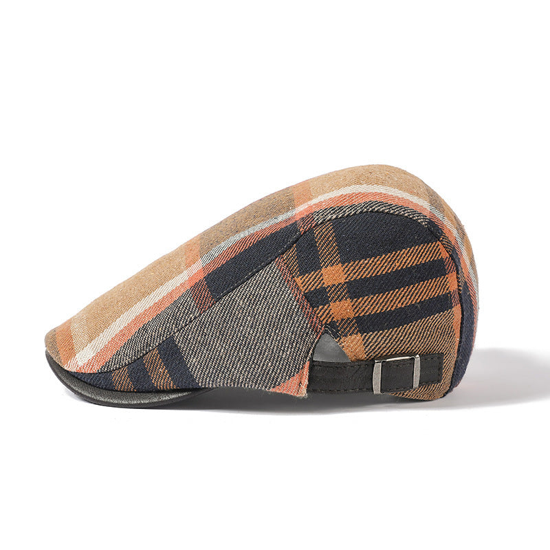 Meta  Digi Store  Retro Artistic Cotton Plaid Hat