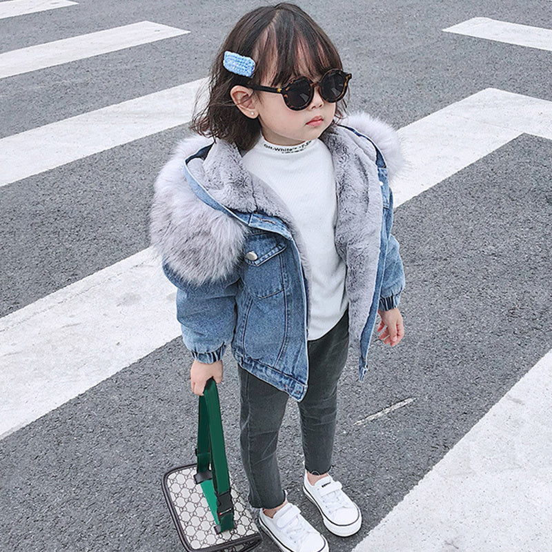 Meta Digital Store Girls Clothes Winter plus girls denim jacket