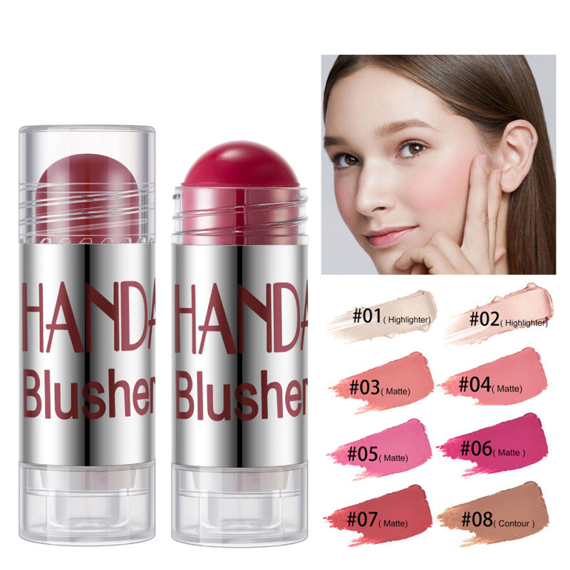 Meta Digital Store Makeup Cheek Blusher Shimmer Blush Stick Face Makeup Highlighter Bronzer Contour Cream Long-lasting Facial Make Up Cosmetics