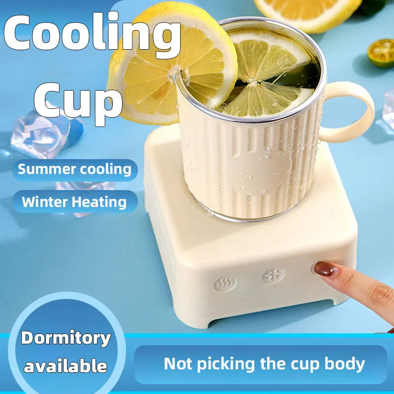 Meta  portable  beer  cooler ,Mini Quick  Cooling Cup Beer Beverage Rapid Refrigeration Ice Maker Machine Cold Drink Heating Home Dormitory Food Grade 400ml Kitchen Gadgets