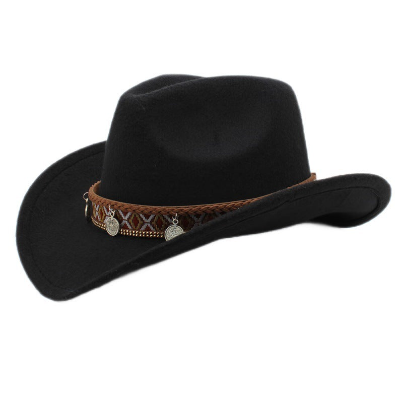 Meta  Digital Woman  Tibetan Style Chinese Style Pendant Leisure Sun Shade Protection Cowboy Hat