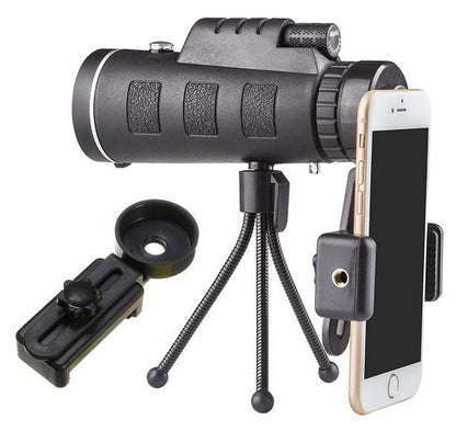 Meta Digital Store Bed Sheet Compatible with Apple, Monocular Telescope Zoom Scope with Compass Phone Clip Tripod