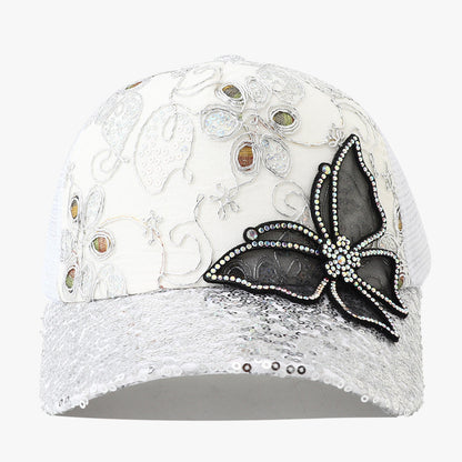 metadigitalstore.com Informeel Modieuse Sequins Peak Cap Vir Vroue