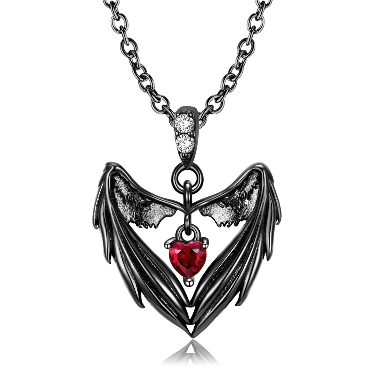 Meta  Digital Store  Heart Wing Necklace Fashion Euro American Ins Sweater Chain Collar Chain 925 Silver