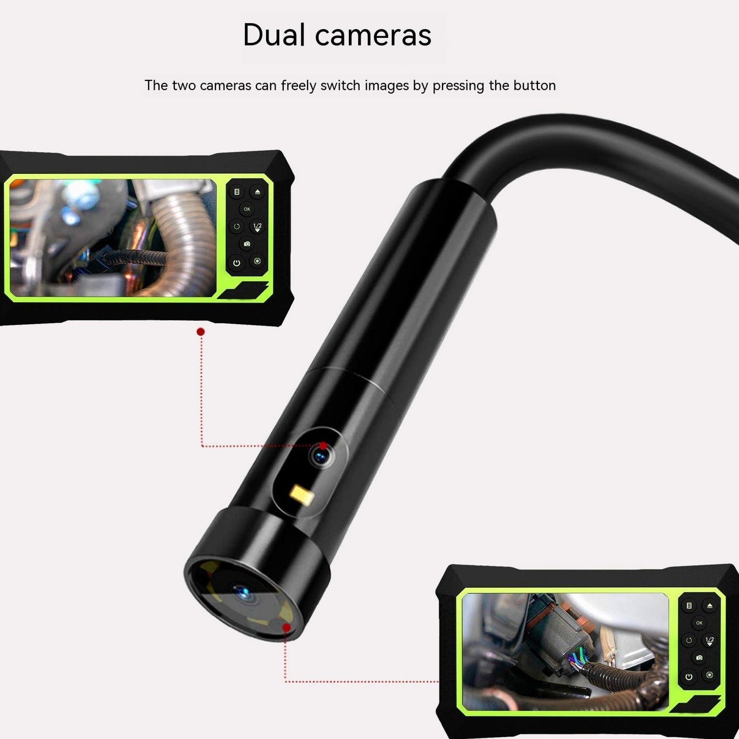 Meta Digital Store Bendable Tube Auto Repair Industrial Borescope With Screen