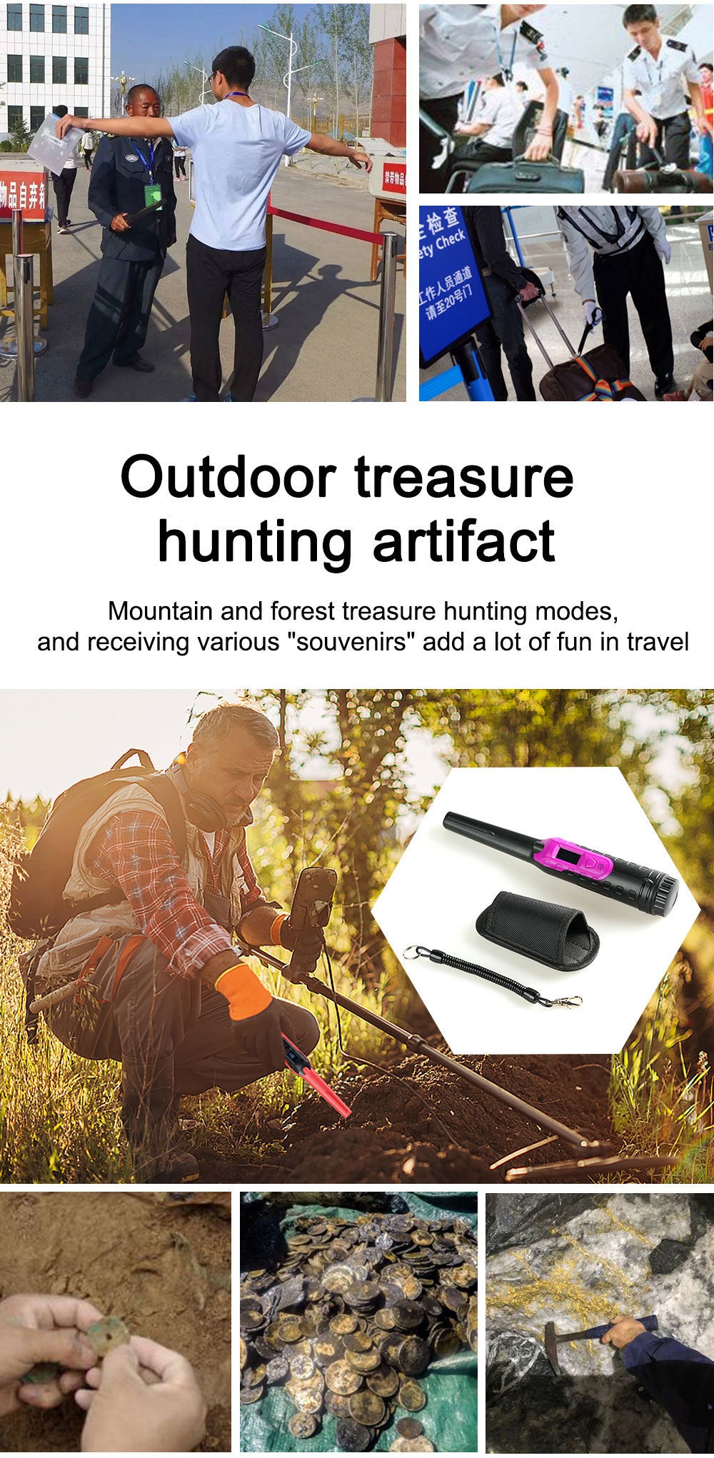 Meta  Digital Store  Outdoor Treasure Hunt Handheld Metal Detector