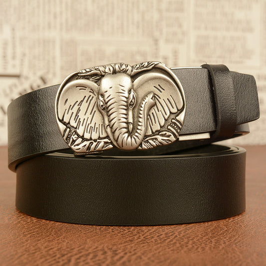 Meta  Digital Store  Elephant Automatic  Buckle Belt Cowhide Casual