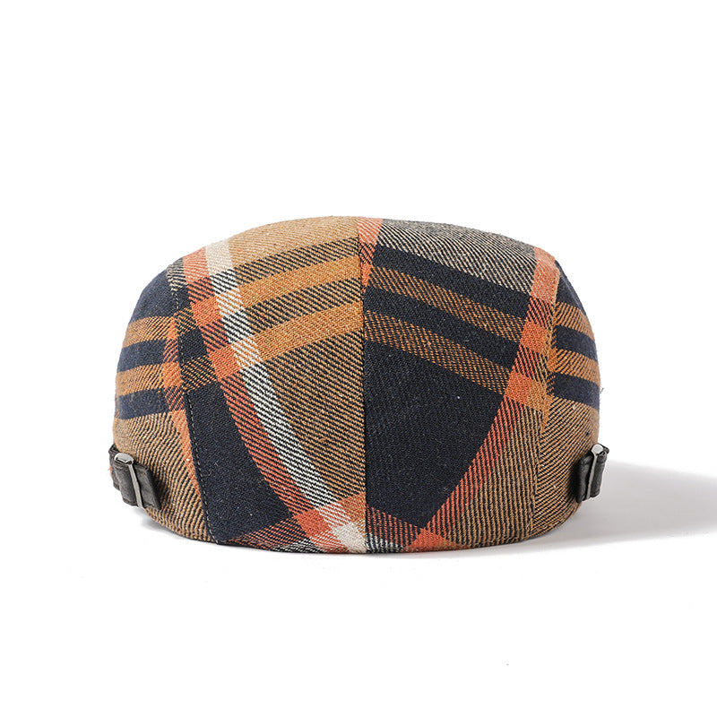 Meta  Digi Store  Retro Artistic Cotton Plaid Hat