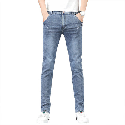 Meta Digital Store Jeans  Jeans Men's Korean-style Slim Fit Stretch Skinny Trousers