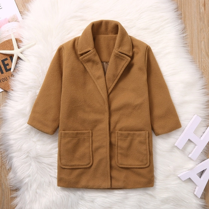 Meta Digital Store Girls Clothes Children's woolen coat