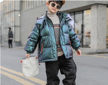 Meta Store Boys Clothing Western Style Big Kids Thick Winter Children's White Duck Down Jacket