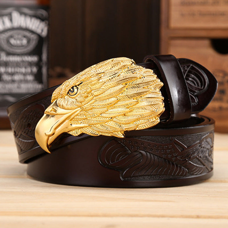 Meta  Digital Store  Fashion Cowhide Leisure Eagle Head Belt