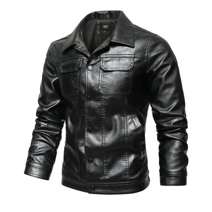 Meta Digital Store  Men's Spring And Autumn Workwear Leather Jacket