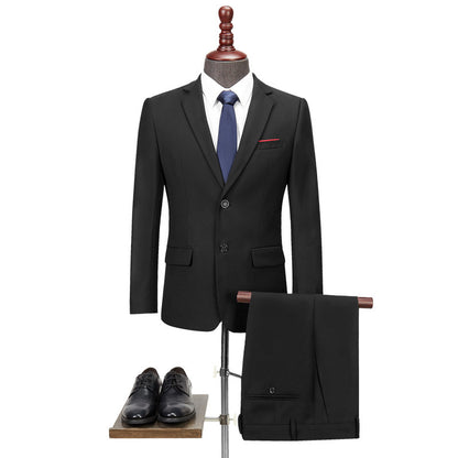 Meta  Digital Store  Men's Casual  Business Suit Two-piece Suit Plus Size Work Ball Suit Men