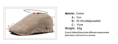 Meta  Digital Store  Men's Breathable Retro Casual Cotton And Linen Beret