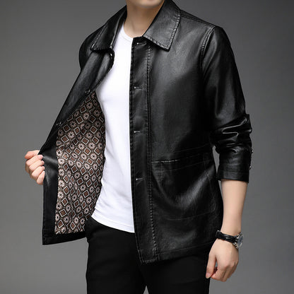 Meta Digital Store Autumn New Young And Middle-aged Leather Jacket