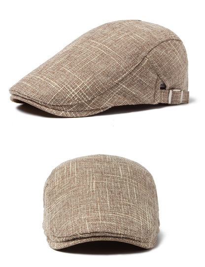 Meta  Digital Store  Men's Breathable Retro Casual Cotton And Linen Beret